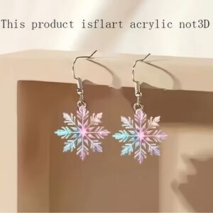 Snowflake Acrylic Earrings